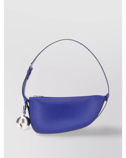 Burberry Blue Shield Mini Leather Shoulder Bag