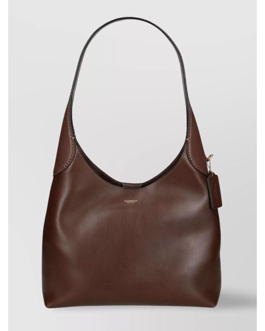 COACH Brown Brooklyn 28 Leather Hobo Bag