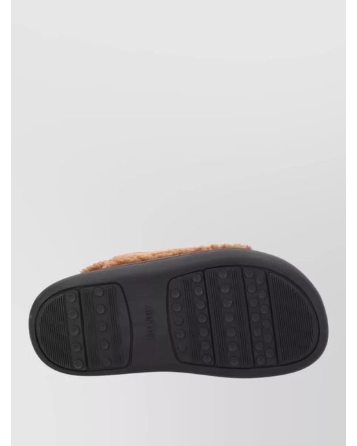 Moon Boot Brown Shearling Sandals for men
