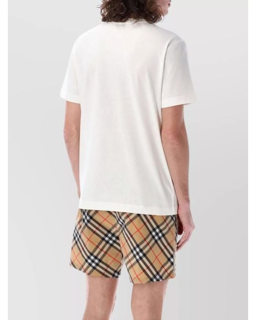 Burberry White Basic Crew Neck Short Sleeve T-Shirt for men