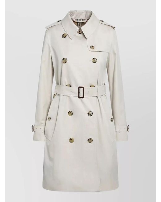 Burberry Natural Jacket Epaulettes Storm Flap Tailored Design