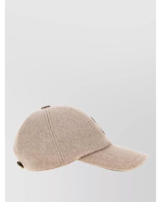 Max Mara Natural Cashmere Ordine Baseball Cap Curved Brim