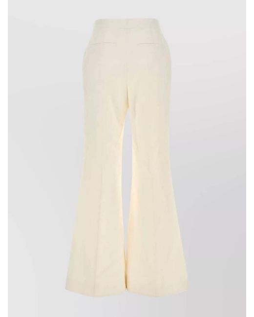 Givenchy White Linen Wide-Leg Trousers