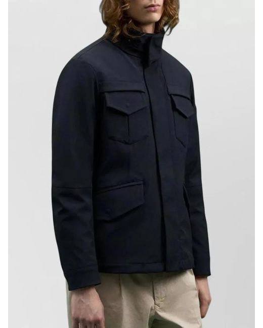 Peuterey Black Single-Breasted Coat for men