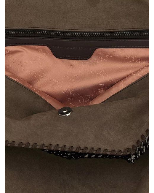 Stella McCartney Brown Falabella Tote Bag Chain Strap Suede