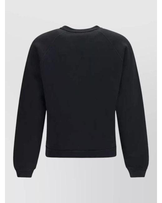 KENZO Blue Tulip Motif Cotton Crew Neck Sweatshirt