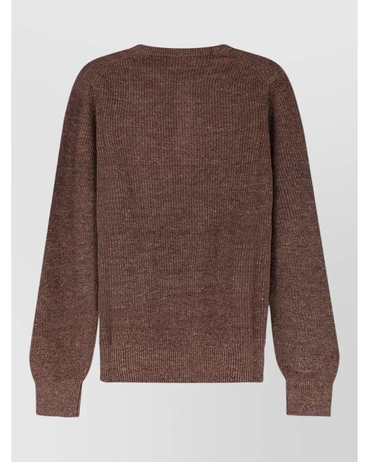 Brunello Cucinelli Brown Linen And Cotton Sweater for men
