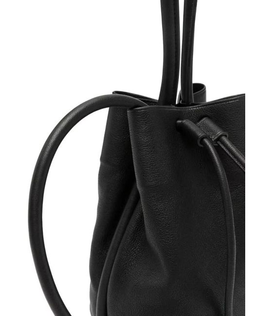 Uma Wang Black Small Leather Shoulder Bag Top Handle