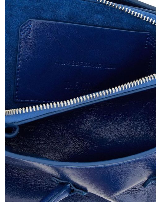 The Attico Blue Mini Handbag Structured Shape