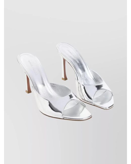 AMINA MUADDI Metallic Leather Alexa 95 Sandals