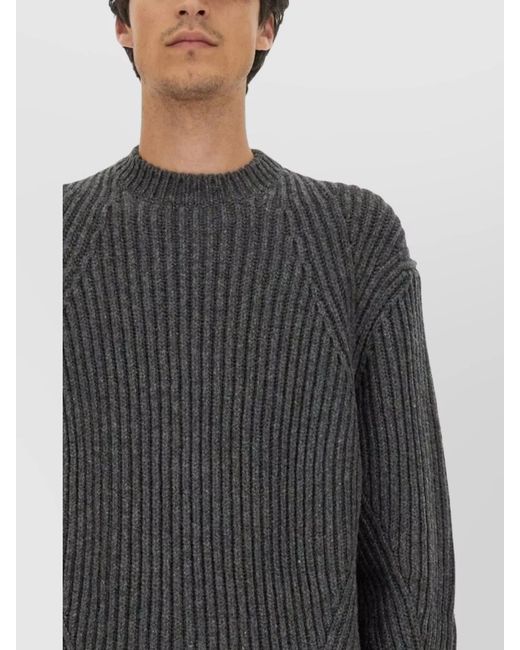 McQueen Gray Oversized Wool Jumper for men