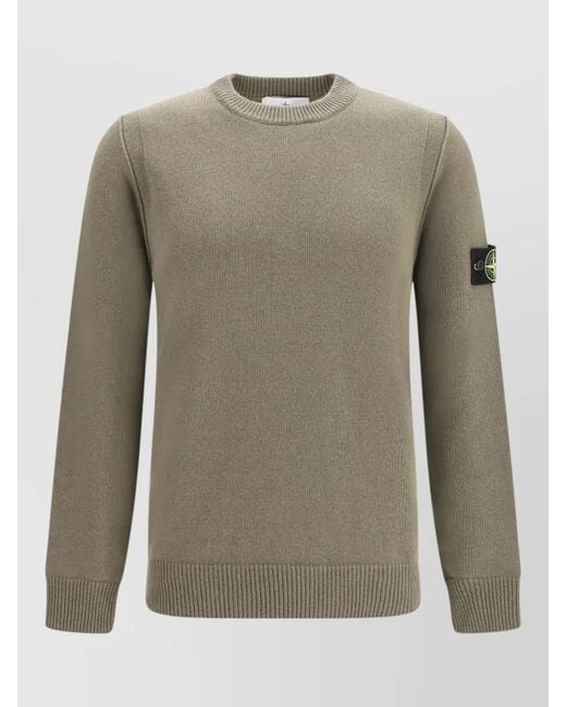 Stone Island Multicolor Lambswool Crew Neck Regular Fit Knit for men