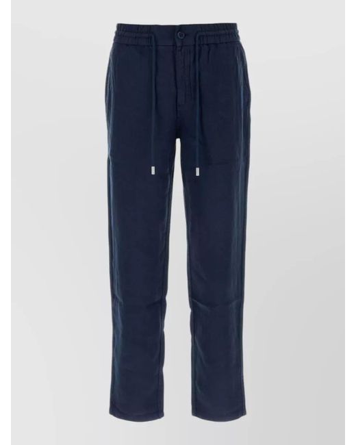 Vilebrequin Blue Linen Parc Trousers for men