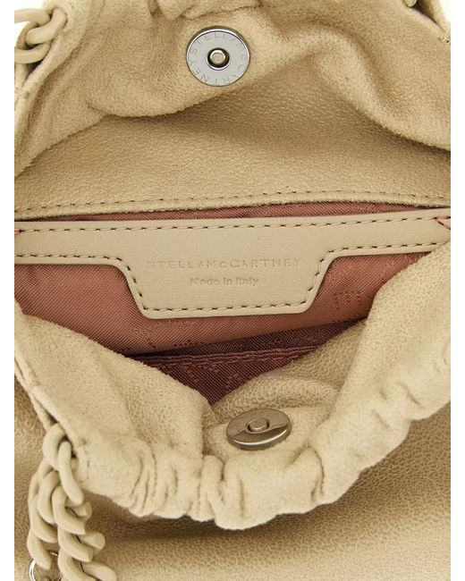 Stella McCartney Natural Falabella Mini Chain Strap Crossbody Bag