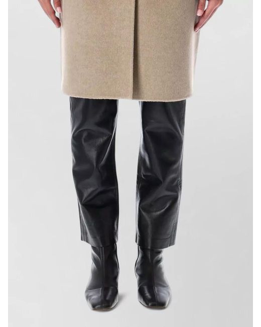 Anine Bing Natural Portia Coat Wool Cashmere Relaxed Tailoring