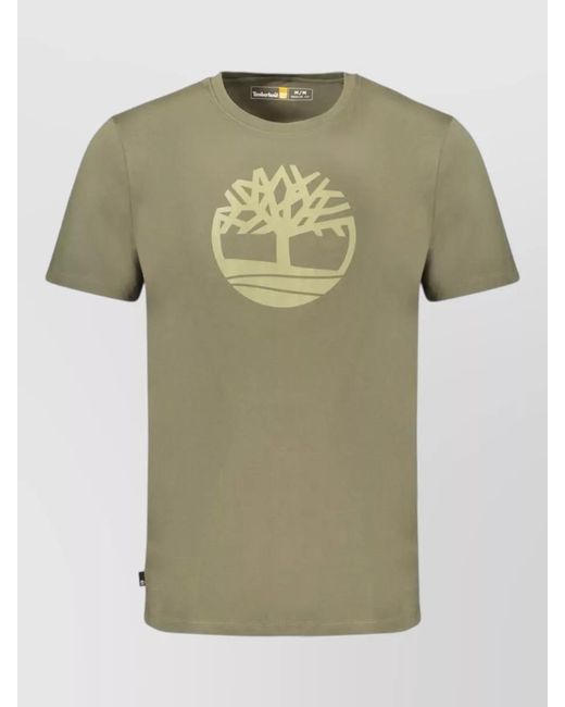 Timberland Green Cotton Short-Sleeve T-Shirt for men