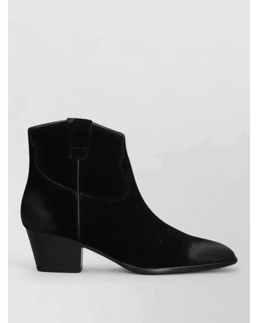 Ash Black Suede Leather Lace-Up Shoes