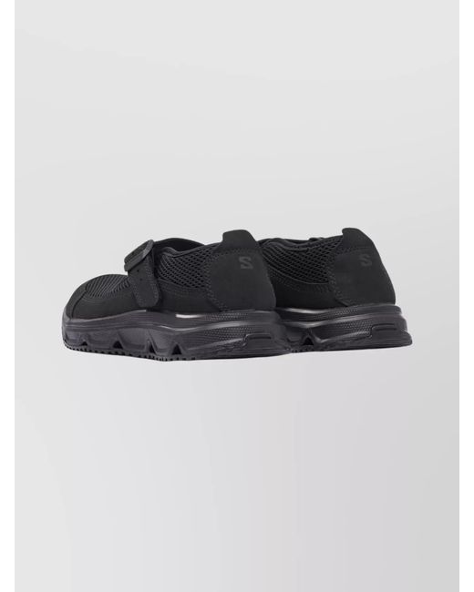 Salomon Black Mesh And Leather Slip-On Sneakers