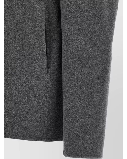 Giorgio Brato Gray Cashmere Wool Hooded Single Breasted Coat for men