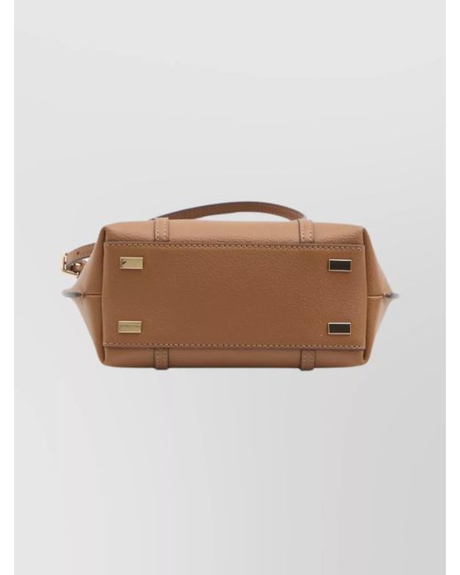 Tory Burch Brown Perry Mini Leather Tote Bag