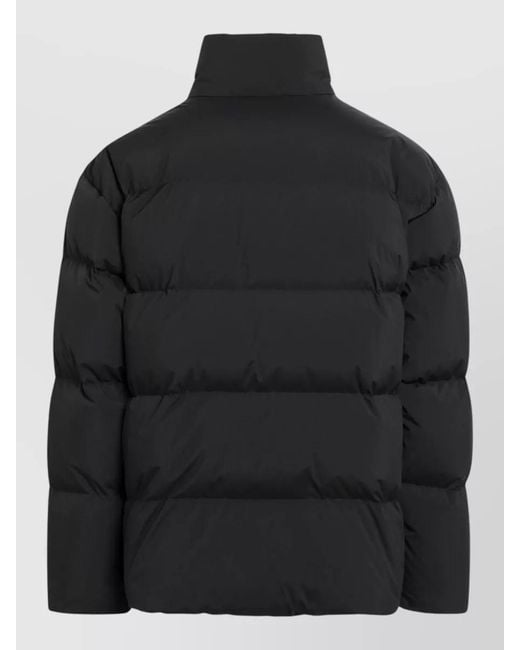 Saint Laurent Black Down High Neck Puffer Jacket for men