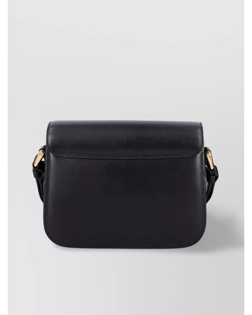 A.P.C. Black Small Grace Leather Cross-Body Bag