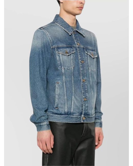 Golden Goose Deluxe Brand Blue Cotton Denim Jacket for men