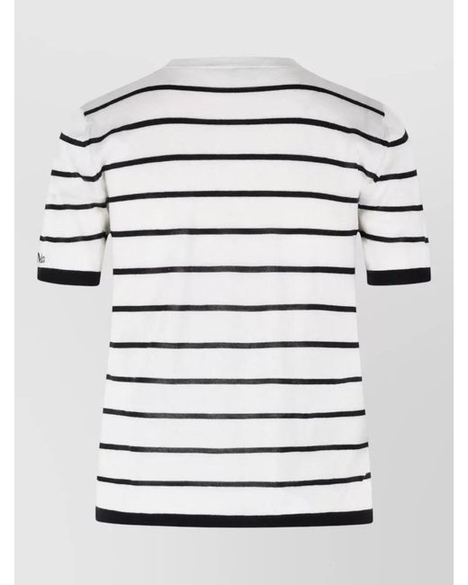Max Mara White Cashmere Silk T-Shirt