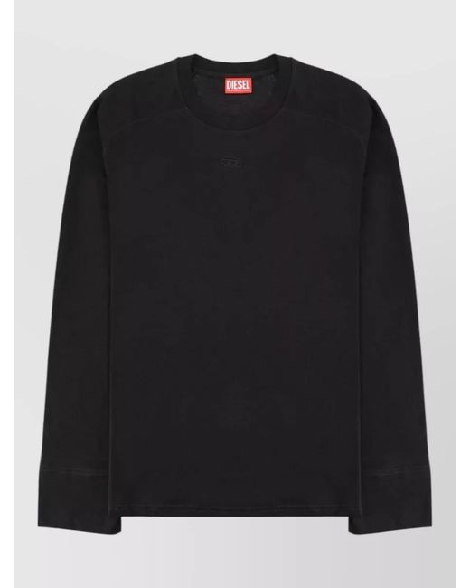 DIESEL Black Cotton Sweatshirt for men
