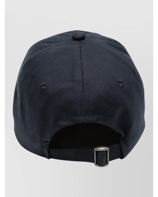 Woolrich Blue Cotton Logo Baseball Cap for men