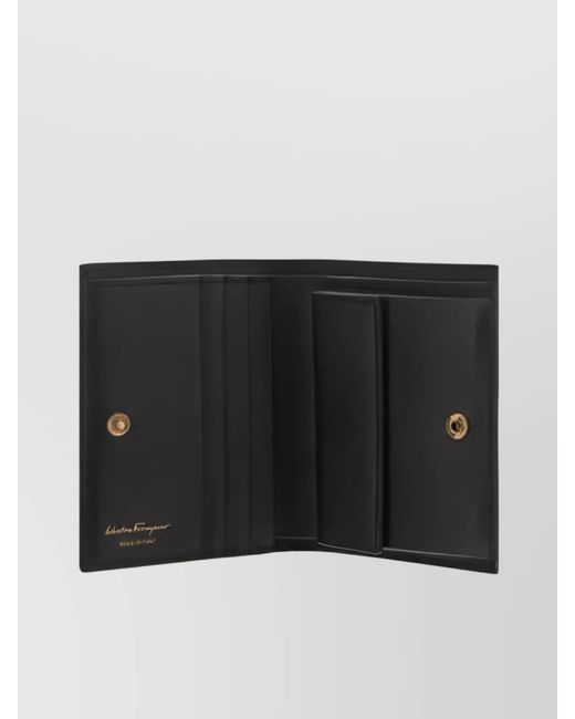 Ferragamo Black Calf Leather Cardholder