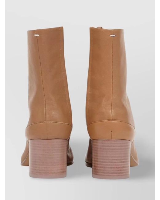 Maison Margiela Brown Leather Tabi Ankle Boots