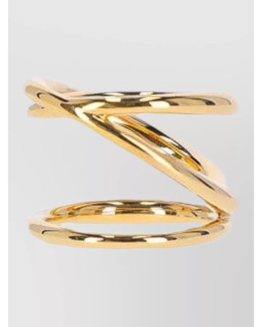 Charlotte Chesnais Metallic Open Spiral Ring Polished Finish Band