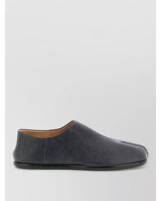 Maison Margiela Gray Leather Tabi Babouche Loafers for men