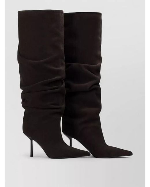 Le Silla Black Knee High Ankle Boots Pointed Toe