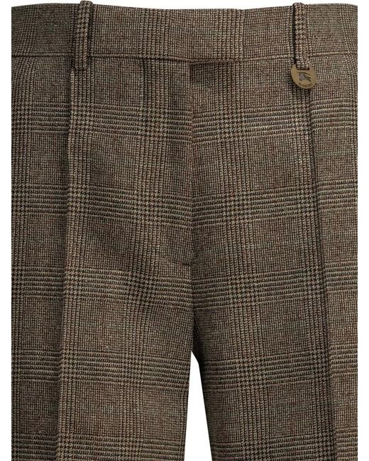 Burberry Multicolor Rozalyn High Waist Check Tailored Trousers