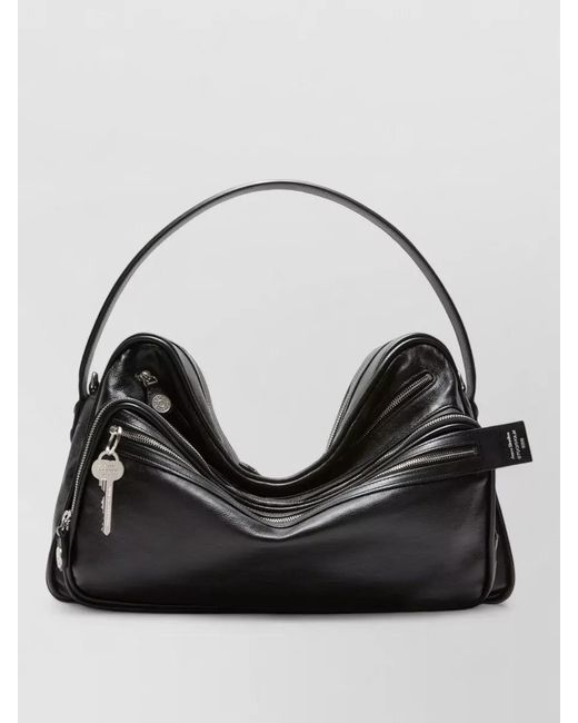 Acne Black Leather Shoulder Bag