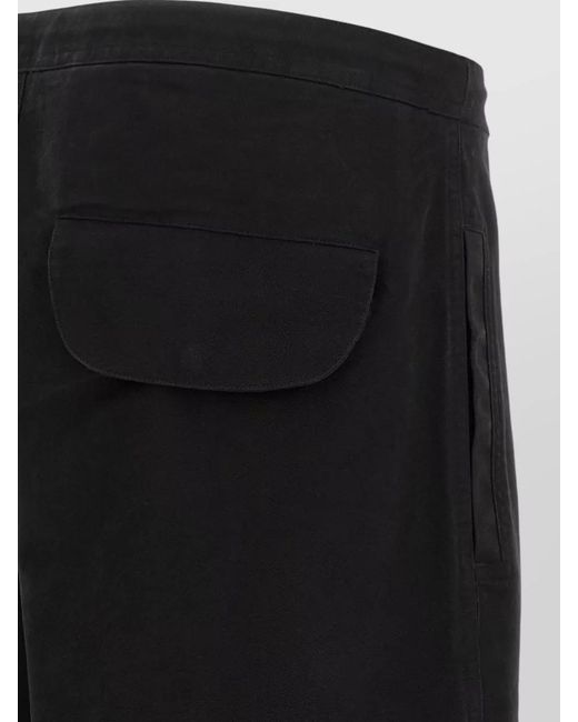 Entire studios Black Cotton Wide-Leg Cargo Trousers for men