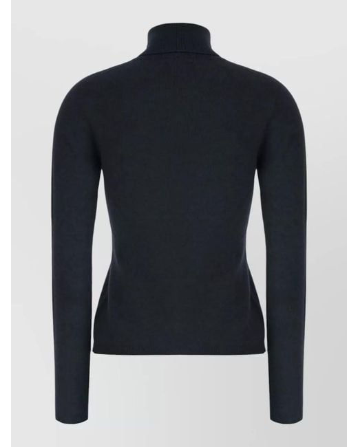 Vanisé Blue Cashmere Turtleneck Sweater Long Sleeves