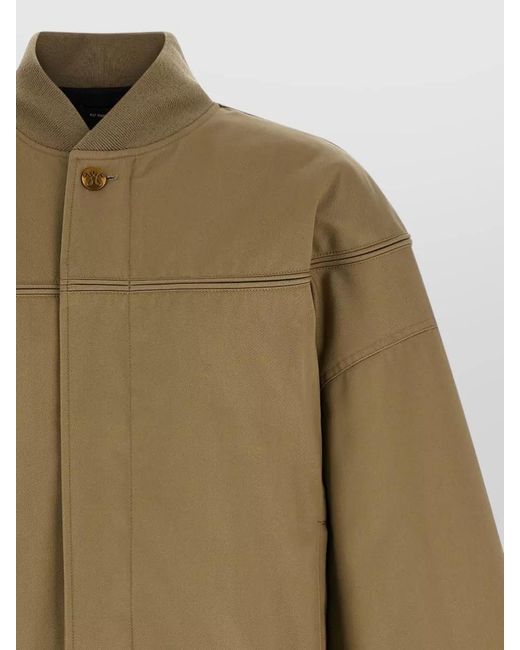 Willy Chavarria Green Gas Station Bomber Jacket Stand Collar Ribbed for men