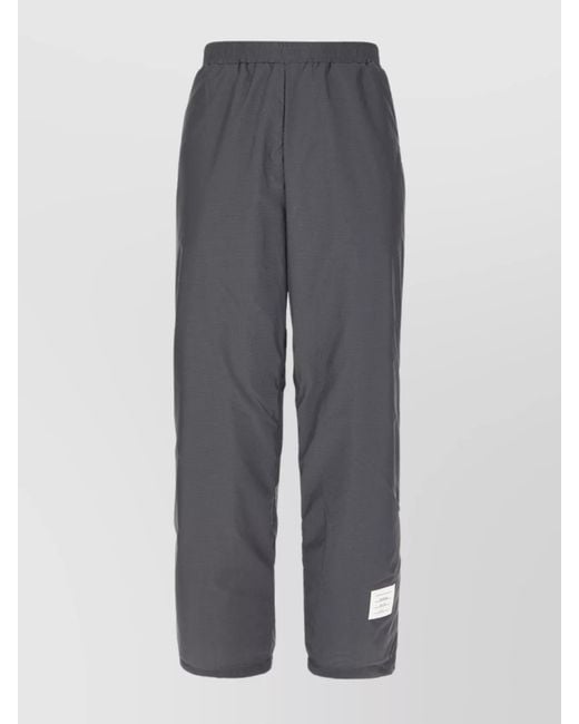Thom Browne Gray Nylon Loose Fit Trousers for men