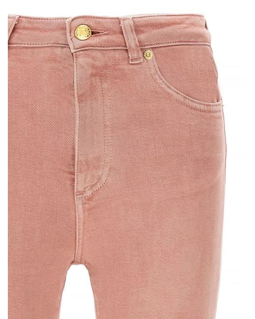 Dolce & Gabbana Pink High-Rise Slim-Fit Jeans
