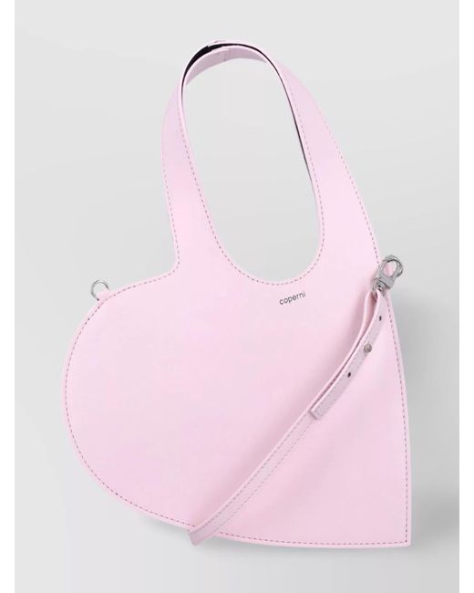Coperni Pink Mini Heart Tote Bag With Detachable Strap