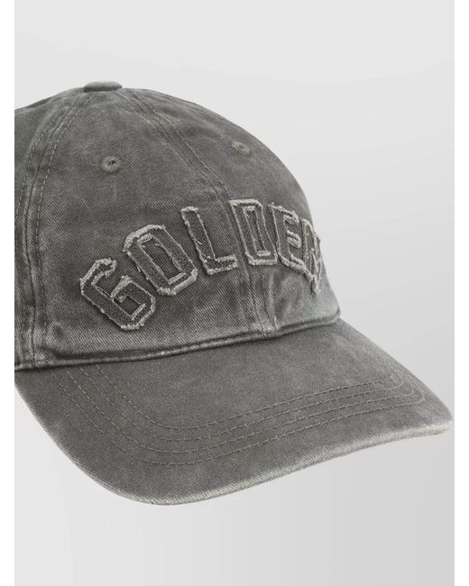 Golden Goose Deluxe Brand Gray Journey Baseball Cap Washed Cotton Twill for men