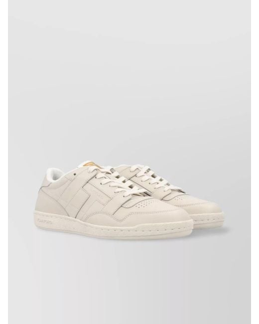 Tom Ford Natural Leather Low-Top Sneakers for men