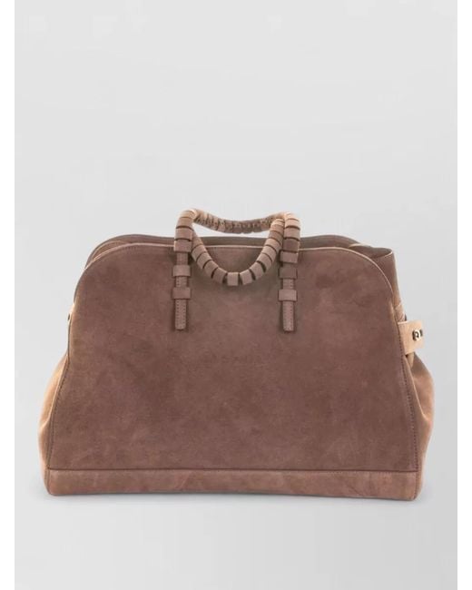 Casadei Brown Park Avenue Leather Shoulder Tote Bag