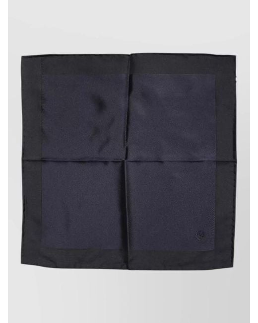 Dolce & Gabbana Blue Silk Square Foulard Pocket Scarf for men