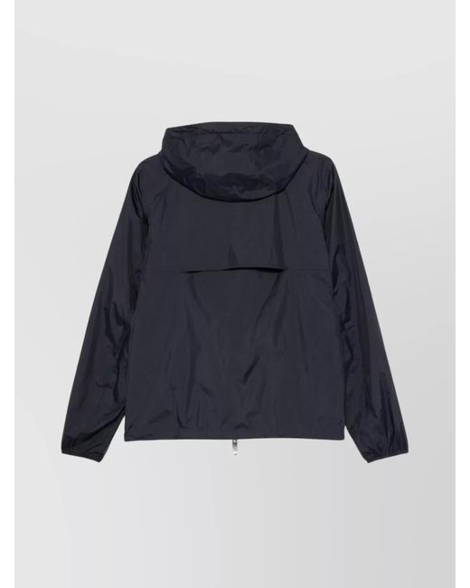 K-Way Blue Reversible Hooded Sport Jacket for men