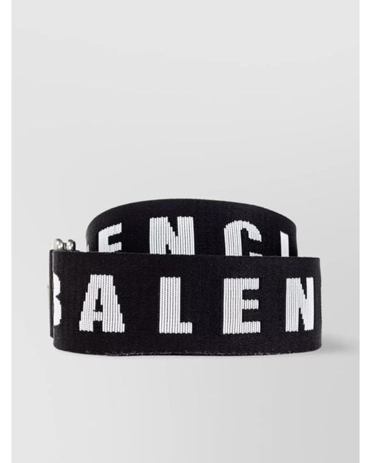Balenciaga Black Adjustable Length Leather Belts For for men