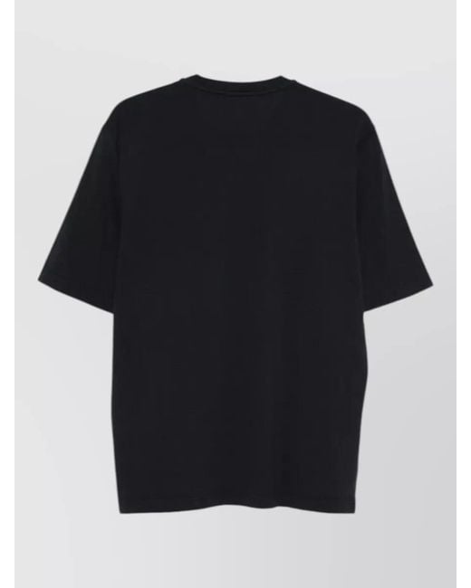 Lardini Black Silk Cotton Crew Neck Short Sleeve T-Shirt for men